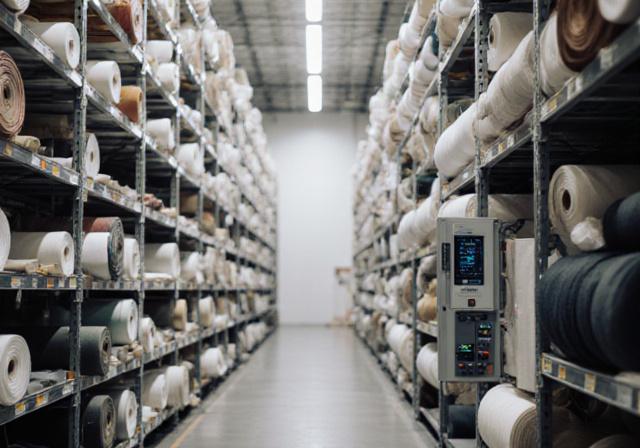 Smart warehouse with automated fabric rolls